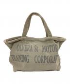 Hello Bonjour!ハローボンジュール）の古着「Graphic Tote Bag」｜カーキ