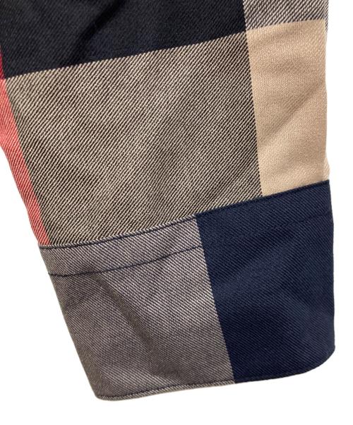 CB CRESTBRIDGE（シービークレストブリッジ）CB CRESTBRIDGE (シービークレストブリッジ) チェックフーディーシャツ ネイビー サイズ:1の古着・服飾アイテム