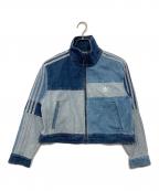 adidasアディダス）の古着「デニムパッチワーク トラックトップ」｜インディゴ