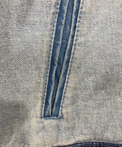 adidas（アディダス）adidas (アディダス) デニムパッチワーク トラックトップ インディゴ サイズ:XLの古着・服飾アイテム