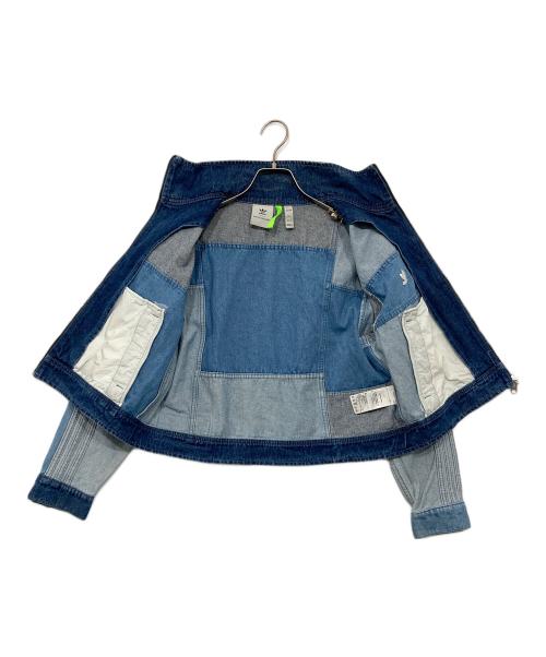 adidas（アディダス）adidas (アディダス) デニムパッチワーク トラックトップ インディゴ サイズ:XLの古着・服飾アイテム