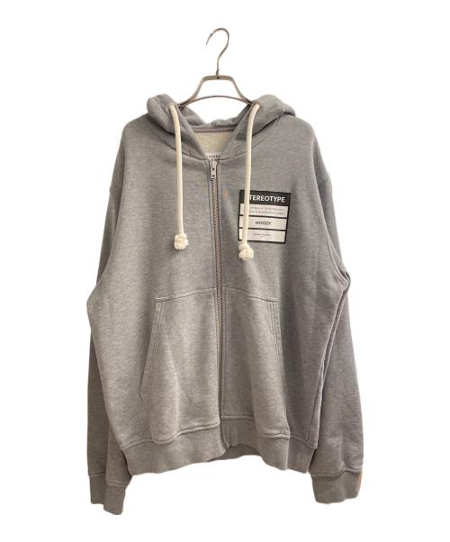 Maison Margiela（メゾンマルジェラ）Maison Margiela (メゾンマルジェラ) ステレオタイプ ジップパーカー グレー サイズ:46の古着・服飾アイテム