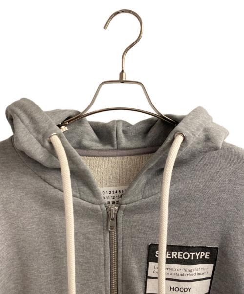 Maison Margiela（メゾンマルジェラ）Maison Margiela (メゾンマルジェラ) ステレオタイプ ジップパーカー グレー サイズ:46の古着・服飾アイテム