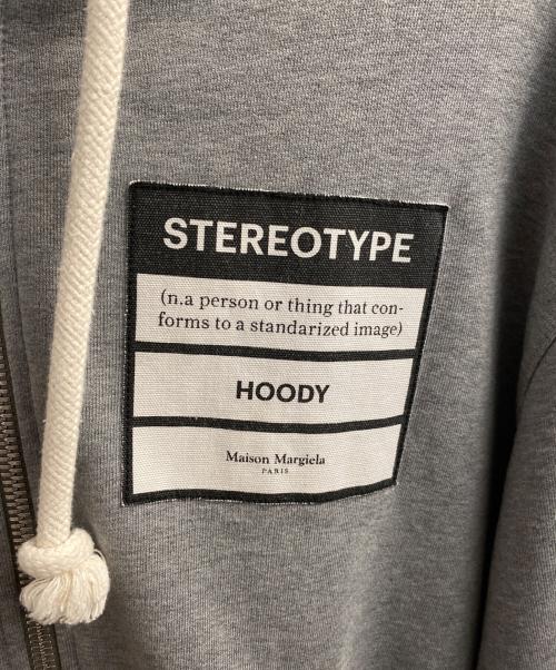 Maison Margiela（メゾンマルジェラ）Maison Margiela (メゾンマルジェラ) ステレオタイプ ジップパーカー グレー サイズ:46の古着・服飾アイテム