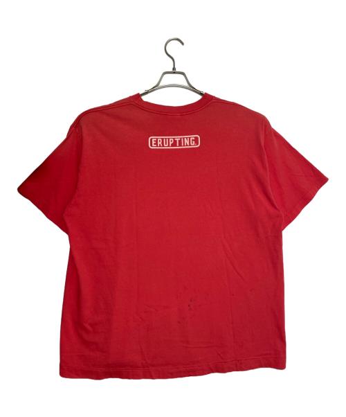 SAINT MICHAEL（セントマイケル）SAINT MICHAEL (セントマイケル) SS TEE/ERUPTING ピンクレッド サイズ:XLの古着・服飾アイテム