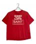 SAINT MICHAEL（セントマイケル）の古着「SS TEE/ERUPTING」｜ピンクレッド