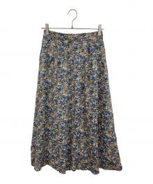 kurashi&trips publishing（クラシアンドトリップス パブリッシング）の古着「「こころ躍る柄をまとって」リバティプリントのロングスカート」｜ブルー