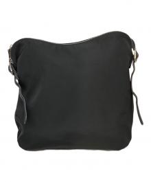 crewre（クルー）の古着「ナイロンレザーショルダーバッグ」｜ブラック