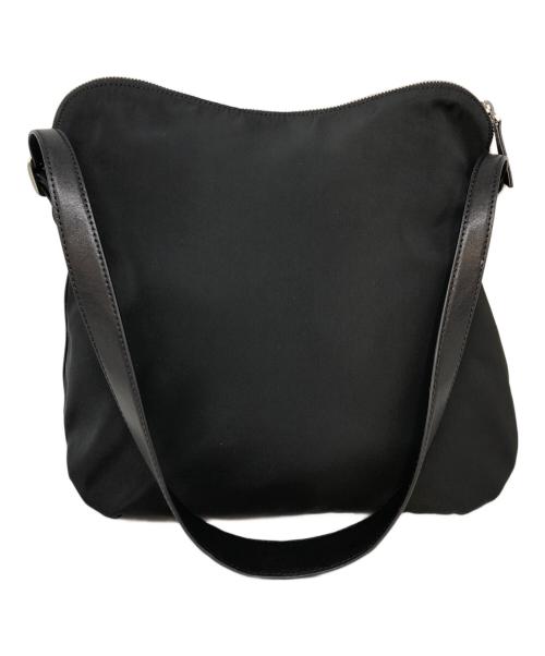 crewre（クルー）crewre (クルー) ナイロンレザーショルダーバッグ ブラックの古着・服飾アイテム