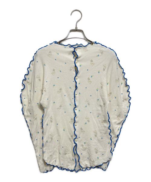 DECO depuis 1985（デコ ドゥピュイイチキューハチゴー）DECO depuis 1985 (デコ ドゥピュイイチキューハチゴー) pile print cardigan / パイルプリントカーディガン アイボリー サイズ:表記無しの古着・服飾アイテム