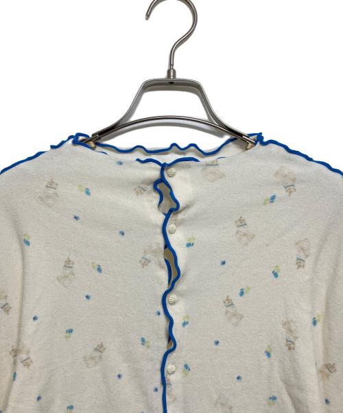 DECO depuis 1985（デコ ドゥピュイイチキューハチゴー）DECO depuis 1985 (デコ ドゥピュイイチキューハチゴー) pile print cardigan / パイルプリントカーディガン アイボリー サイズ:表記無しの古着・服飾アイテム