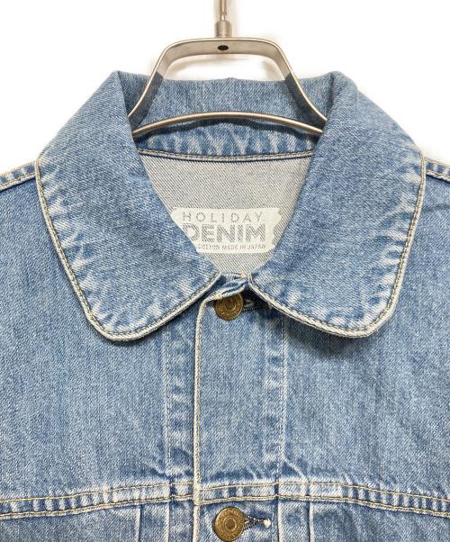 holiday（ホリデー）HOLIDAY (ホリデー) CROPPED DENIM JACKET インディゴ サイズ:ONE SIZEの古着・服飾アイテム