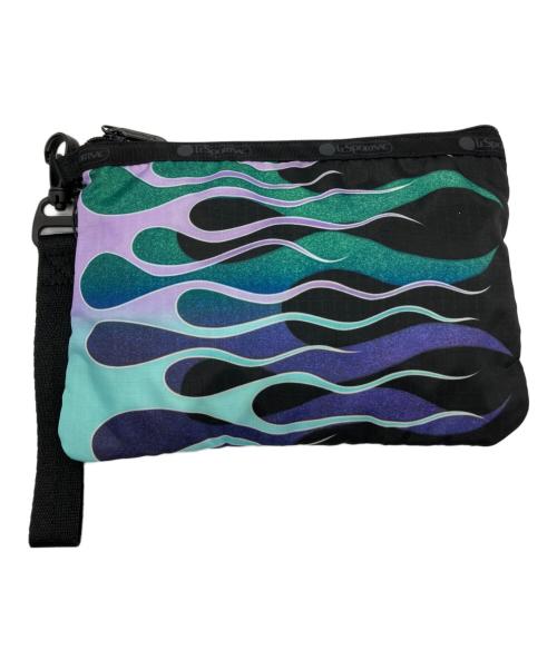LeSportsac（レスポートサック）LeSportsac (レスポートサック) CHALLENGER (チャレンジャー) WRISTLET CLUTCH ネイビー×グリーン 未使用品の古着・服飾アイテム