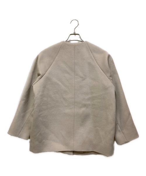 green label relaxing（グリーンレーベルリラクシング）green label relaxing (グリーンレーベルリラクシング) ウール ノーカラー ミドル コート ライトグレー サイズ:SIZE 36の古着・服飾アイテム