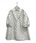 UNITED ARROWSユナイテッドアローズ）の古着「カットジャカード コート」｜ホワイト
