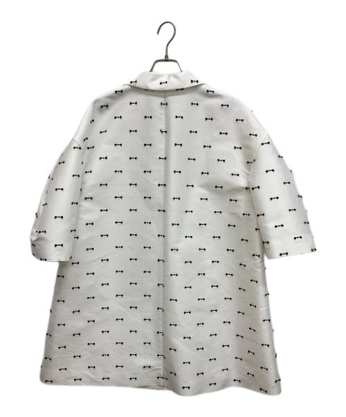 UNITED ARROWS（ユナイテッドアローズ）UNITED ARROWS (ユナイテッドアローズ) カットジャカード コート ホワイト サイズ:FREEの古着・服飾アイテム