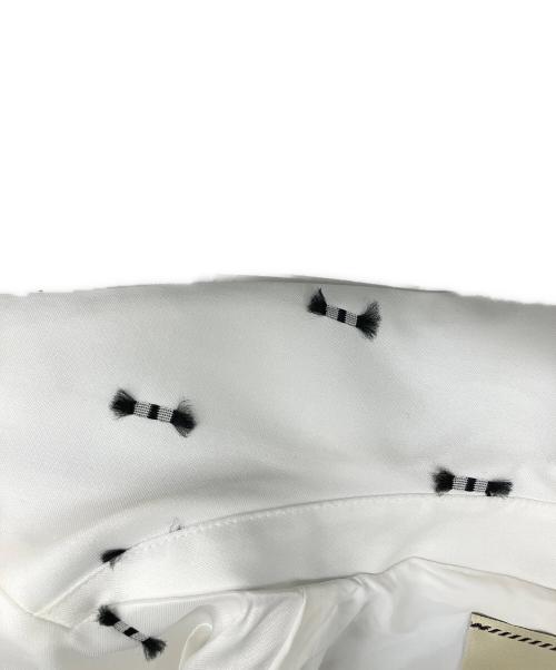 UNITED ARROWS（ユナイテッドアローズ）UNITED ARROWS (ユナイテッドアローズ) カットジャカード コート ホワイト サイズ:FREEの古着・服飾アイテム