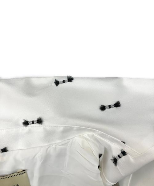 UNITED ARROWS（ユナイテッドアローズ）UNITED ARROWS (ユナイテッドアローズ) カットジャカード コート ホワイト サイズ:FREEの古着・服飾アイテム