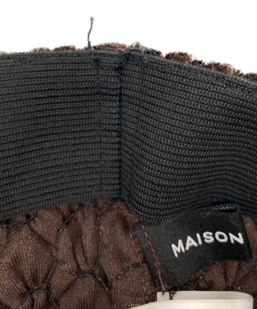 MAISON SPECIAL（メゾンスペシャル）MAISON SPECIAL (メゾンスペシャル) Shirring Velor Tight Skirt ブラウン サイズ:36の古着・服飾アイテム