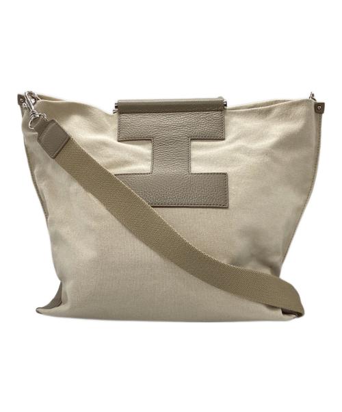 IACUCCI（イアクッチ）IACUCCI (イアクッチ) ソルベット トートバッグ キャンバス xレザー　3WAYバッグ ベージュの古着・服飾アイテム