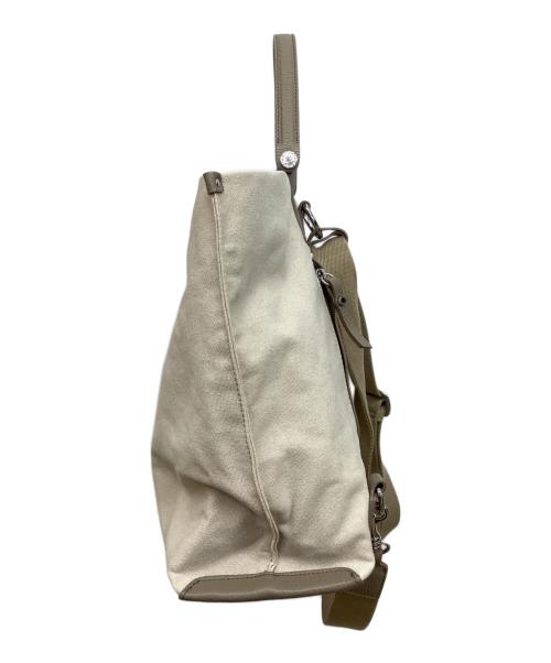 IACUCCI（イアクッチ）IACUCCI (イアクッチ) ソルベット トートバッグ キャンバス xレザー　3WAYバッグ ベージュの古着・服飾アイテム