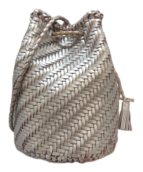 DRAGON（ドラゴン）DRAGON (ドラゴン) メッシュ巾着バッグ シルバーの古着・服飾アイテム