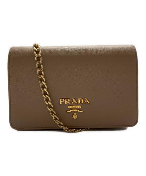 PRADA（プラダ）PRADA (プラダ) サフィアーノレザー ミニバッグ ベージュの古着・服飾アイテム
