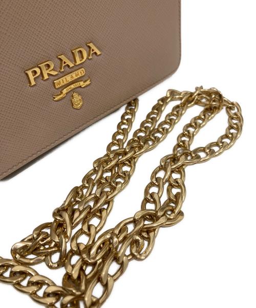 PRADA（プラダ）PRADA (プラダ) サフィアーノレザー ミニバッグ ベージュの古着・服飾アイテム