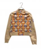 HERMESエルメス）の古着「Fantaisie d'Etriers スウェットブルゾン」｜ベージュ