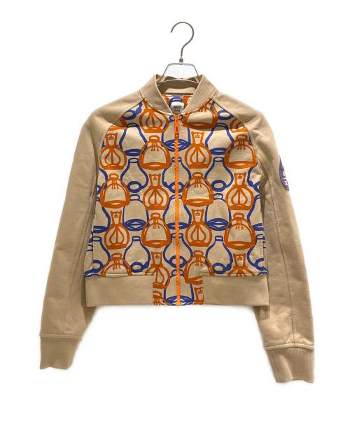 HERMES（エルメス）HERMES (エルメス) Fantaisie d'Etriers スウェットブルゾン ベージュ サイズ:36の古着・服飾アイテム