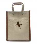 SEVEN TEN by MIHO KAWAHITOセブン テン バイ ミホ カワヒト）の古着「ワンポイント刺繍トートバッグ」｜アイボリー