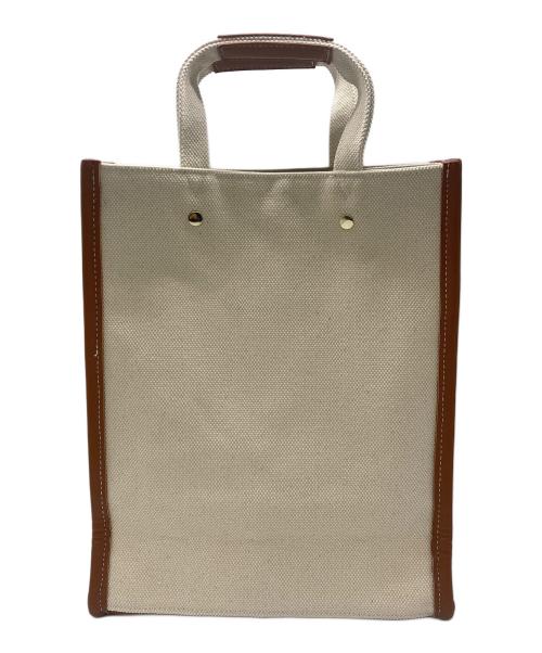 SEVEN TEN by MIHO KAWAHITO（セブン テン バイ ミホ カワヒト）SEVEN TEN by MIHO KAWAHITO (セブン テン バイ ミホ カワヒト) ワンポイント刺繍トートバッグ アイボリーの古着・服飾アイテム