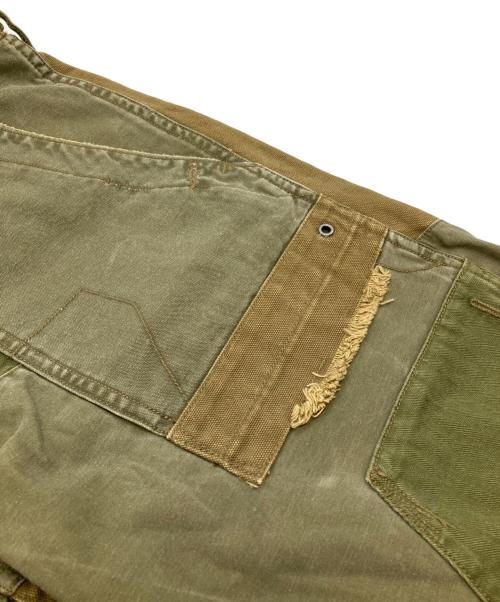 POLO RALPH LAUREN（ポロ・ラルフローレン）POLO RALPH LAUREN (ポロ・ラルフローレン) ドラゴンパッチワークハーフパンツ オリーブ サイズ:32の古着・服飾アイテム