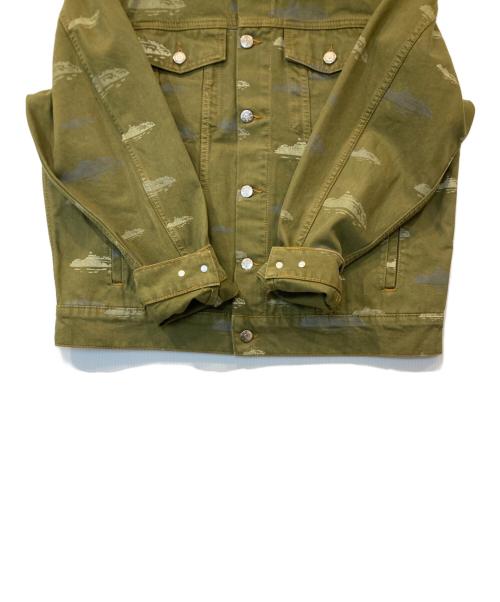 Corteiz（コーテイズ）CORTEIZ (コーテイズ) アルカトラズパターンデニムジャケット オリーブ サイズ:Mの古着・服飾アイテム
