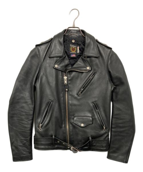 Schott（ショット）Schott (ショット) 613UST VINTAGE ONESTAR ダブルライダースジャケット/613　UST　ビンテージ　ワンスター　ダブルライダースジャケット ブラック サイズ:34　LONGの古着・服飾アイテム