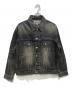 A BATHING APE（アベイシングエイプ）の古着「DISTRESSED 13OZ DENIM TRUCKER JACKET」｜ブラック