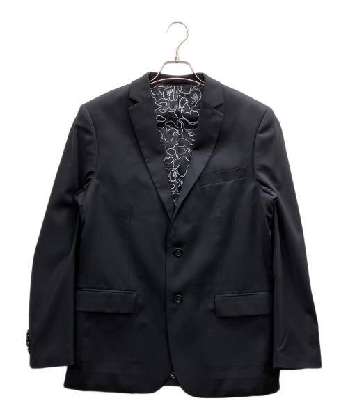 BAPE BLACK（ベイプ ブラック）BAPE BLACK (ベイプ ブラック) テーラードジャケット ブラック サイズ:46の古着・服飾アイテム