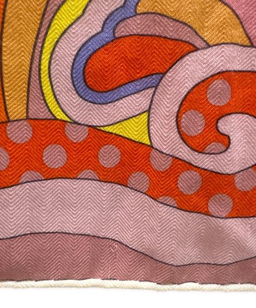 HERMES（エルメス）HERMES (エルメス) カレジェアン/カレ140/FAUBOURG RAINBOW/フォーブルレインボー  オレンジ サイズ:140の古着・服飾アイテム
