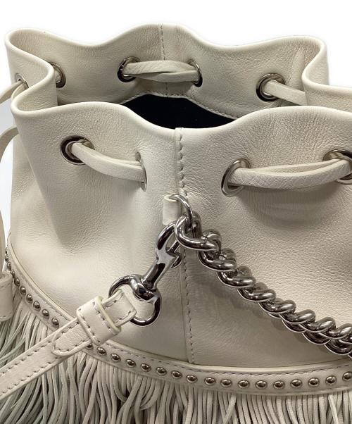 J&M DAVIDSON（ジェイ＆エム デヴィッドソン）J&M DAVIDSON (ジェイ＆エム デヴィッドソン) ショルダーバッグ/フリンジ カーニバル M ホワイトの古着・服飾アイテム