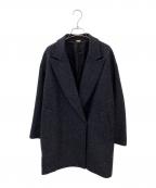 MUSE de Deuxieme Classeミューズ ドゥーズィエム クラス）の古着「ネップツイード ハーフコート」｜グレー