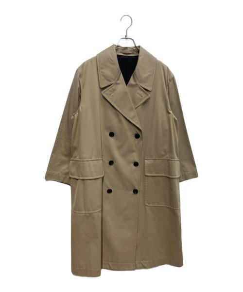 MARGARET HOWELL（マーガレットハウエル）MARGARET HOWELL (マーガレットハウエル) COTTON TWILL ダブルブレストコート ベージュの古着・服飾アイテム