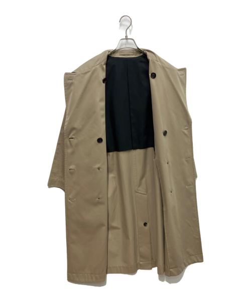 MARGARET HOWELL（マーガレットハウエル）MARGARET HOWELL (マーガレットハウエル) COTTON TWILL ダブルブレストコート ベージュの古着・服飾アイテム