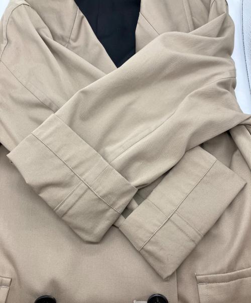 MARGARET HOWELL（マーガレットハウエル）MARGARET HOWELL (マーガレットハウエル) COTTON TWILL ダブルブレストコート ベージュの古着・服飾アイテム