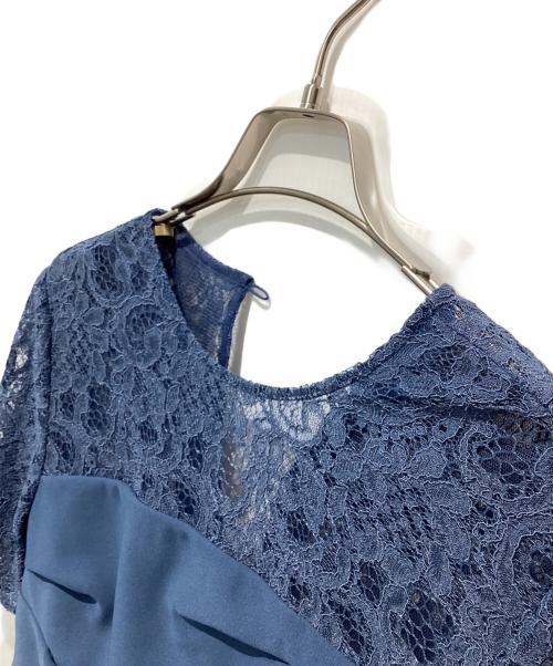 GRACE CONTINENTAL（（グレースコンチネンタル）GRACE CONTINENTAL (（グレースコンチネンタル) タックドレープコクンドレス ブルー サイズ:38の古着・服飾アイテム