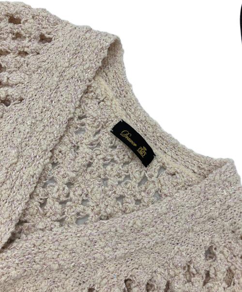 DRAWER（ドゥロワー）Drawer (ドゥロワー) ポップコーンショートスリーブカーディガン ライトピンク サイズ:Fの古着・服飾アイテム
