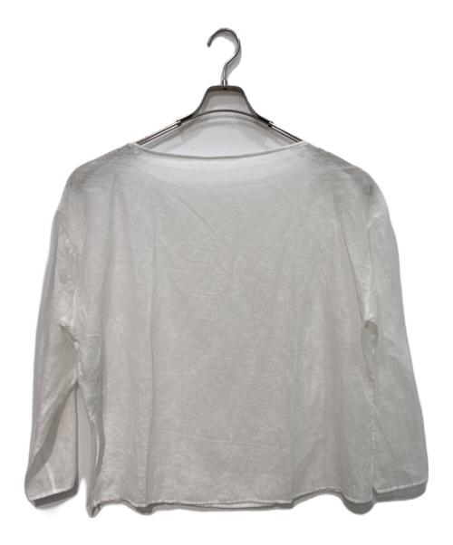 Plage（プラージュ）Plage (プラージュ) Mesh Sheer ブラウス ホワイト サイズ:Freeの古着・服飾アイテム