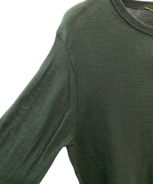 L'appartement（アパルトモン）L'appartement (アパルトモン) EX.FINEWOOL CREWNECK CARDIGAN グリーン サイズ:Freeの古着・服飾アイテム