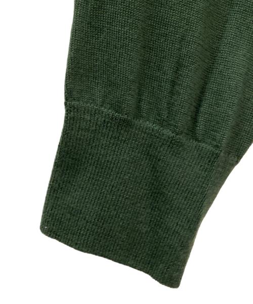 L'appartement（アパルトモン）L'appartement (アパルトモン) EX.FINEWOOL CREWNECK CARDIGAN グリーン サイズ:Freeの古着・服飾アイテム