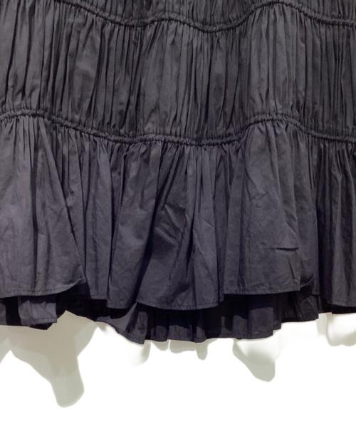 Plage（プラージュ）Plage (プラージュ) cotton/silk tiered ブラウス ブラック サイズ:Freeの古着・服飾アイテム