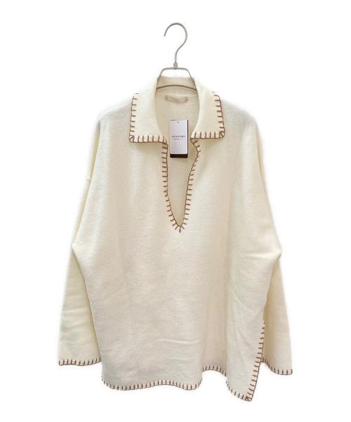 Plage（プラージュ）Plage (プラージュ) felt ブランケットステッチ プルオーバー アイボリー サイズ:Freeの古着・服飾アイテム